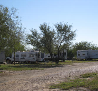 This is a picture of the RV sites at Buffer Preserve RV Park at Fellsmere, FL.